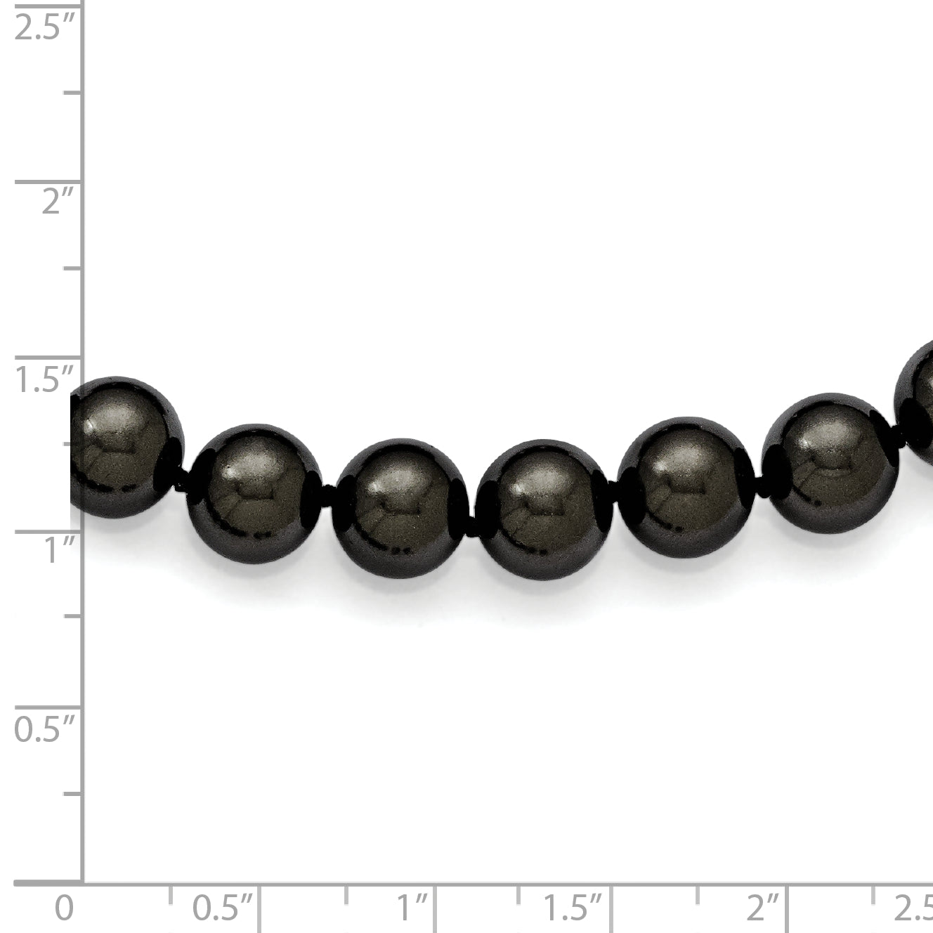 Sterling Silver Black Shell Pearl Hand-knotted Necklace 18 Gift Ready