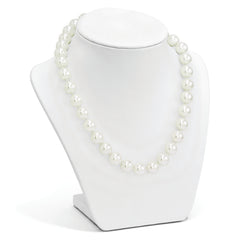 Sterling Silver Shell Pearl Necklace with CZ Clasp Elegant Gift Ready