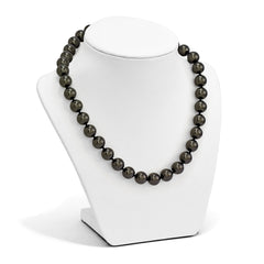 Sophia Jewelers Sterling Silver Black Shell Beaded Necklace Elegant Gift-Ready Design