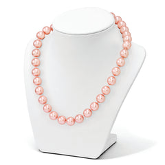 Majestik Sterling Silver Pink Shell Pearl Beaded Necklace 18 Gift Ready