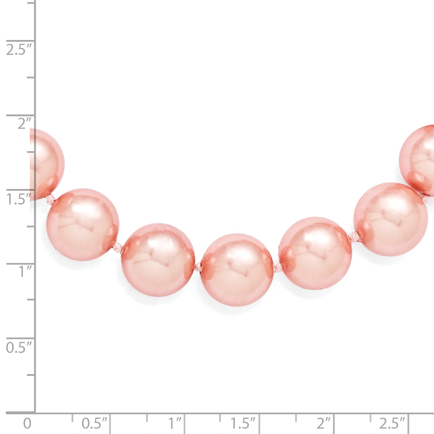 Majestik Sterling Silver Pink Shell Pearl Beaded Necklace 18 Gift Ready