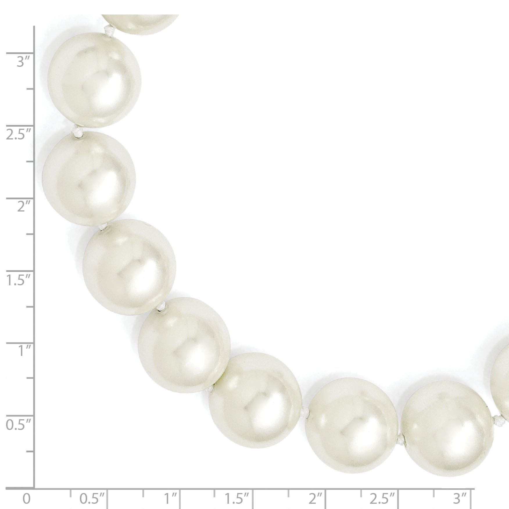Majestik Sterling Silver Shell Pearl Necklace with Rhodium-Plated Elegance