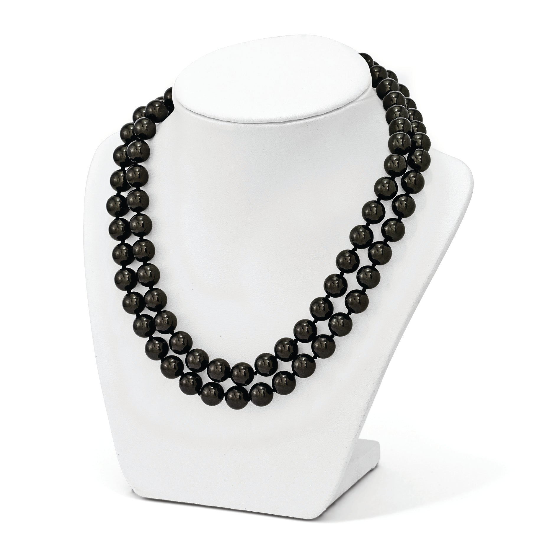 Sterling Silver Shell Pearl Necklace with Rhodium Plating Gift Ready