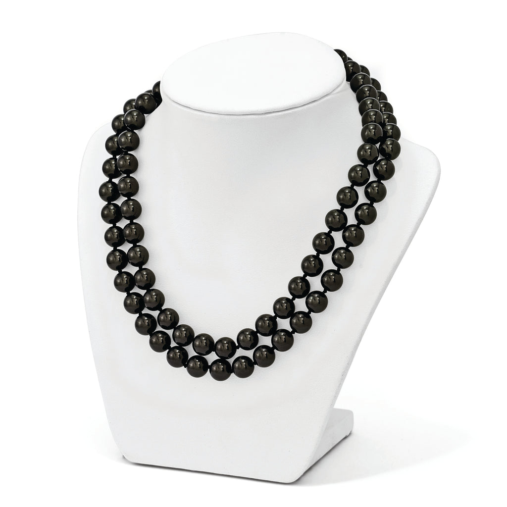 Sterling Silver Shell Pearl Necklace with Rhodium Plating Gift Ready