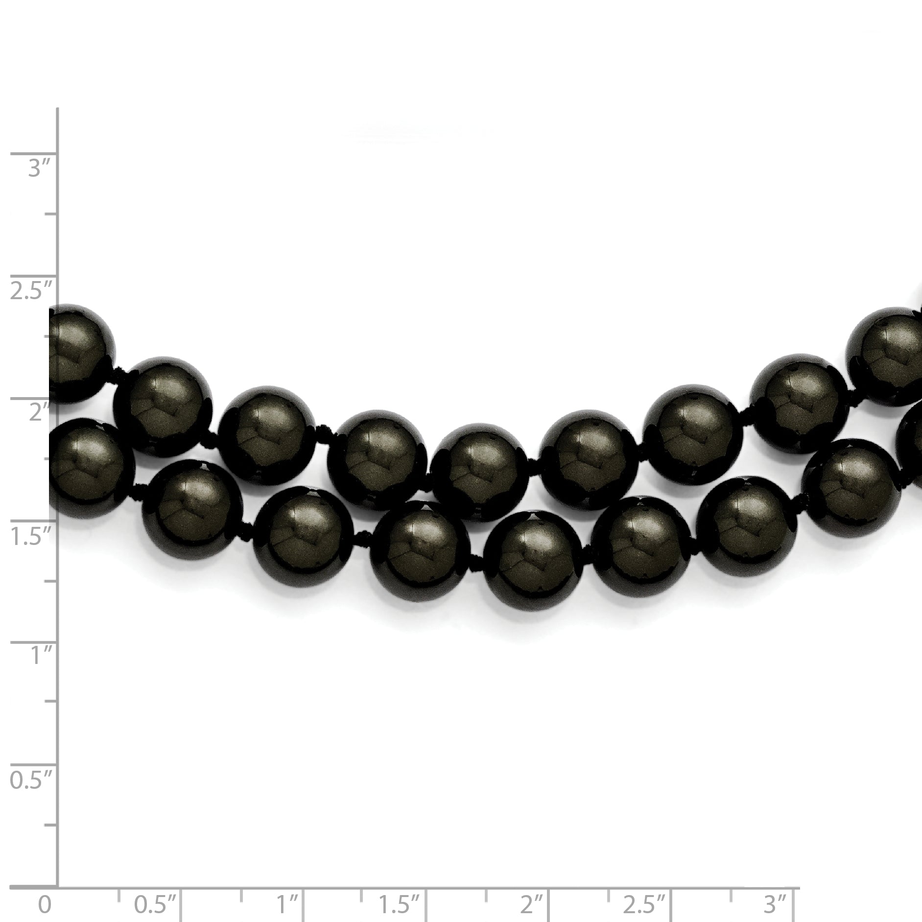 Sterling Silver Shell Pearl Necklace with Rhodium Plating Gift Ready