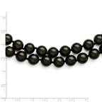 Sterling Silver Shell Pearl Necklace with Rhodium Plating Gift Ready