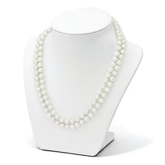 Majestik 925 Sterling Silver Rhodium-Plated Double Row Shell Pearl Necklace