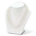 Sophia Jewelers Sterling Silver Shell Pearl Hand-Knotted Necklace Gift Ready