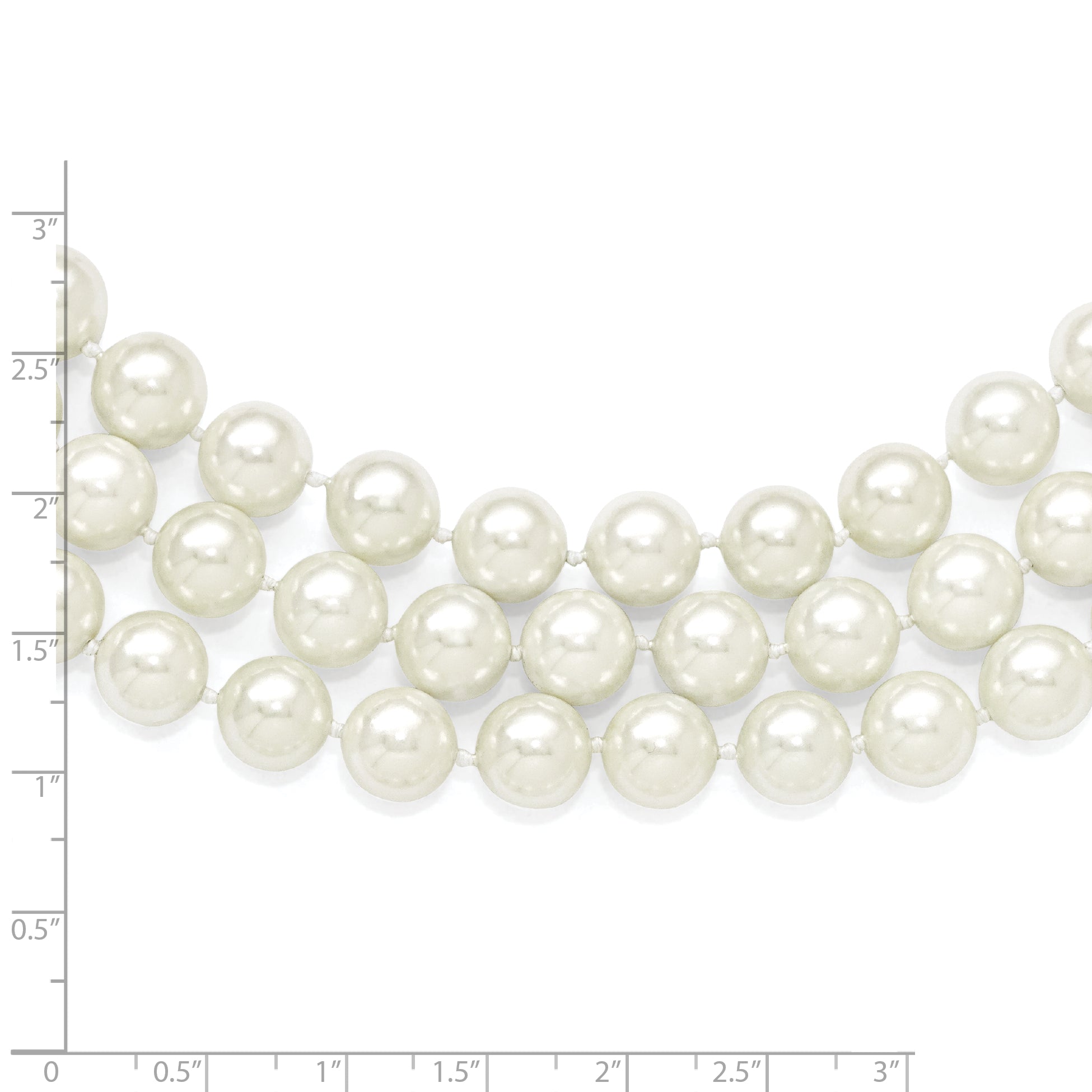 Sophia Jewelers Sterling Silver Shell Pearl Hand-Knotted Necklace Gift Ready