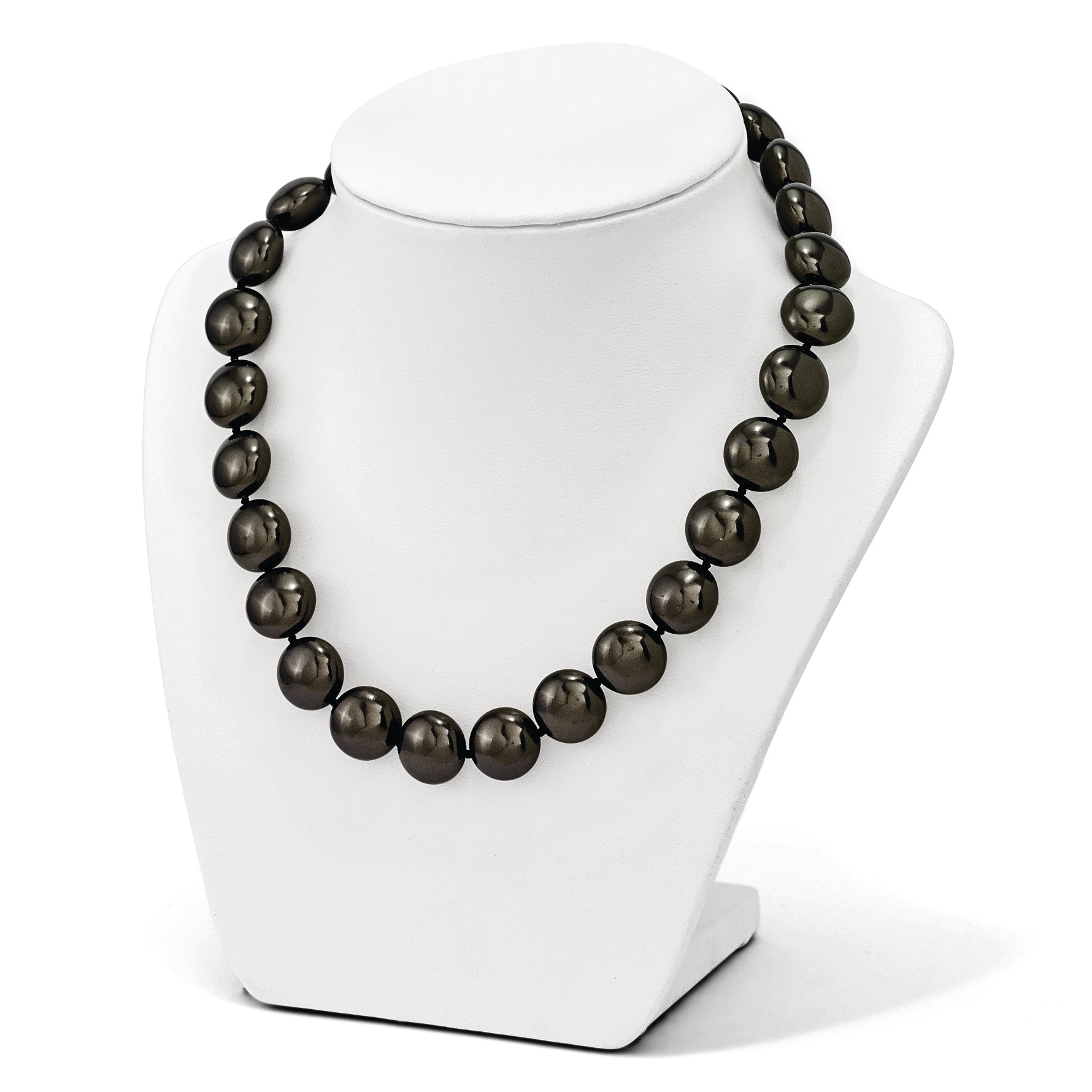 Sterling Silver Shell Pearl Necklace with CZ Clasp Elegant Gift Ready