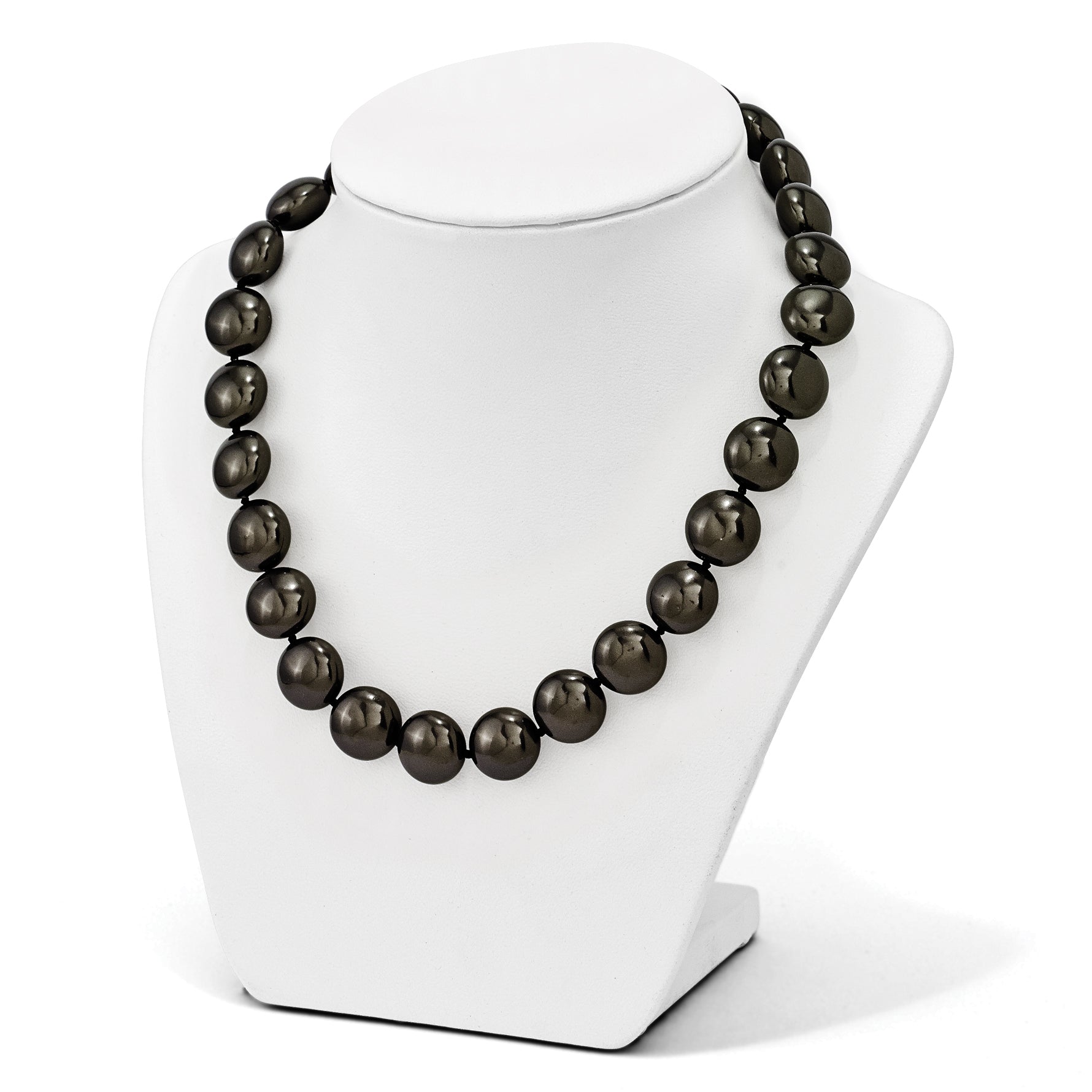 Sterling Silver Shell Pearl Necklace with CZ Clasp Elegant Gift Ready