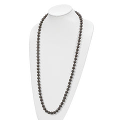 Sophia Jewelers Black Shell Pearl Hand-Knotted Slip-On Necklace 36 Elegant