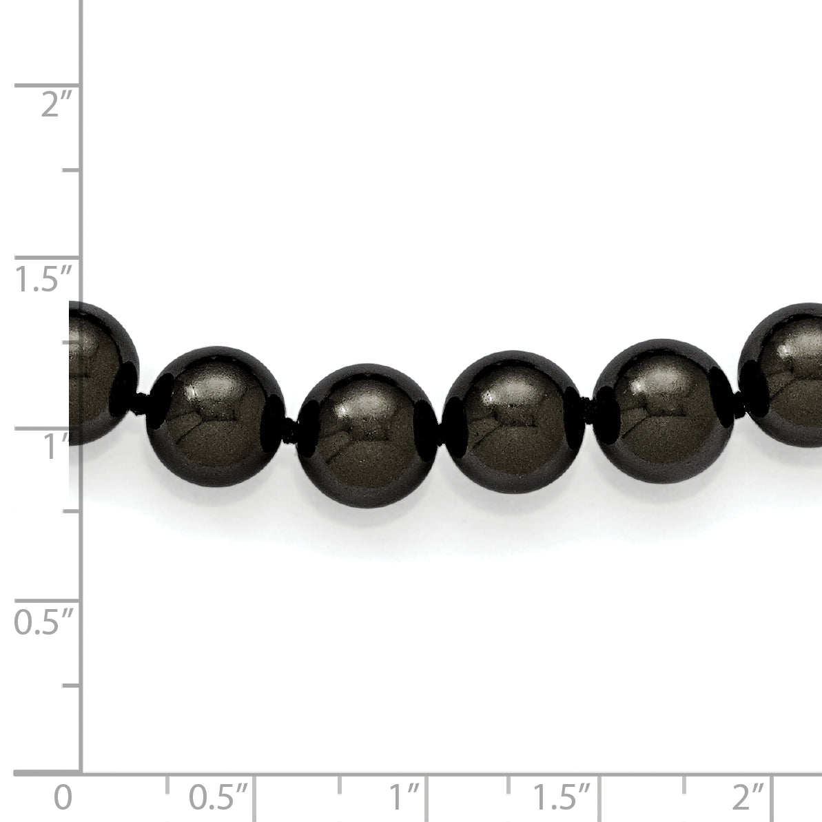 Sophia Jewelers Black Shell Pearl Hand-Knotted Slip-On Necklace 36 Elegant
