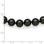 Sophia Jewelers Black Shell Pearl Hand-Knotted Slip-On Necklace 36 Elegant