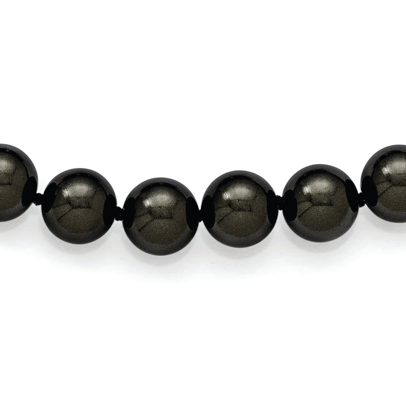 Majestik 10-11mm Black Imitation Shell Pearl Hand Knotted Slip-on Hand-knotted Necklace Main image