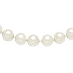 Majestik 10-11mm White Imitation Shell Pearl Hand-knotted Slip-on Necklace