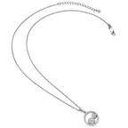 Sophia Jewelers Sterling Silver CZ Pendant Necklace Elegant Polished Finish