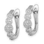 Sophia Jewelers Sterling Silver CZ PavÃƒÆ’Ã†â€™Ãƒâ€šÃ†â€™ÃƒÆ’Ã¢â‚¬Å¡Ãƒâ€šÃ‚Â© Hoop Earrings with Rhodium Finish