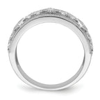 Brilliant Embers Sterling Silver Rhodium-plated 59 Stone Micro PavÃƒÂ¢Ã‚â‚¬Ã‚Å¡ CZ Polished Ring