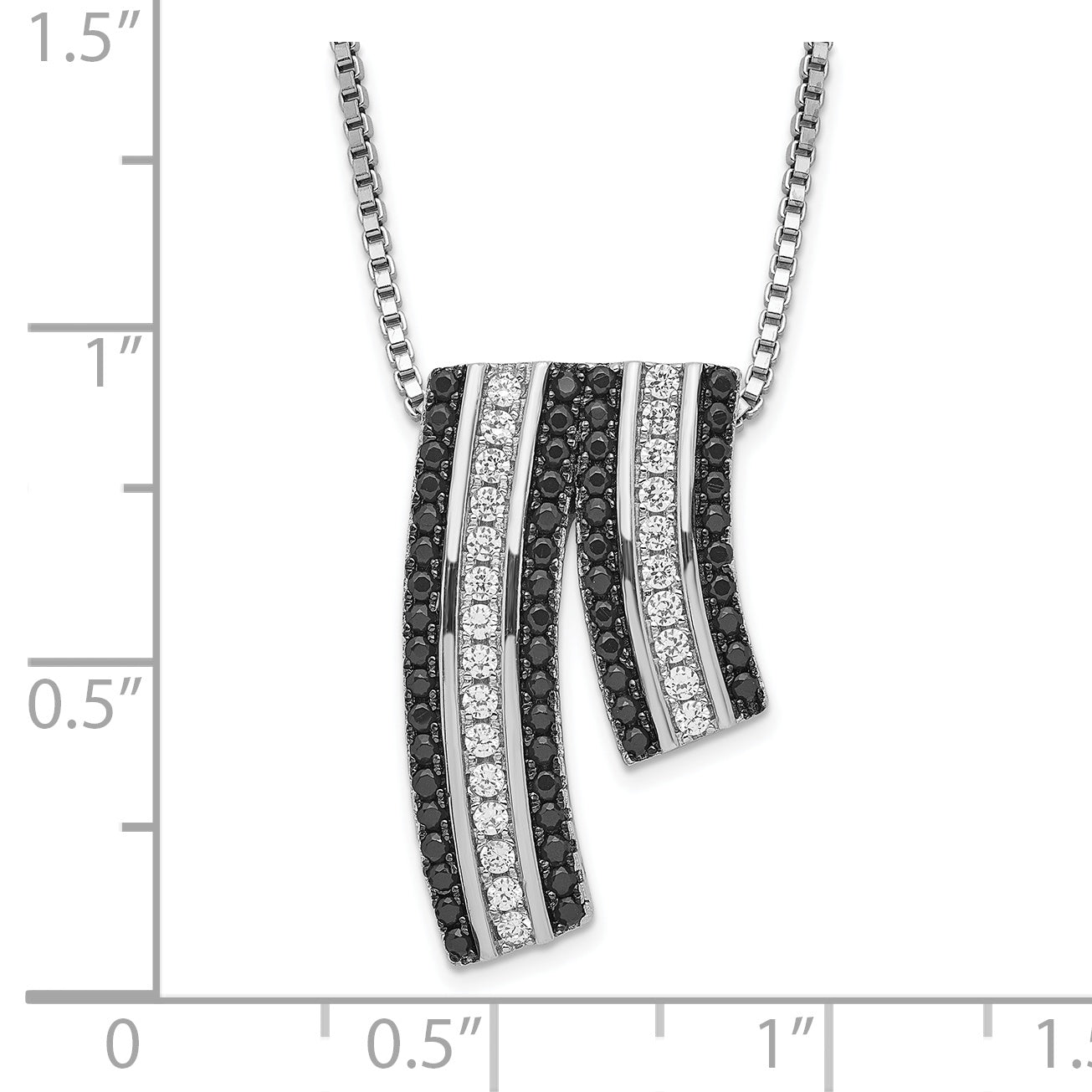 Sterling Silver 925 True Fire Necklace with Multi-Color CZ Elegant Design Secondary image