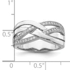 Brilliant Embers Sterling Silver Rhodium-plated 44 Stone Micro PavÃƒÂ¢Ã‚â‚¬Ã‚Å¡ CZ Polished Ring