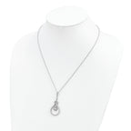 Brilliant Embers 925 Sterling Silver CZ Necklace with Extender