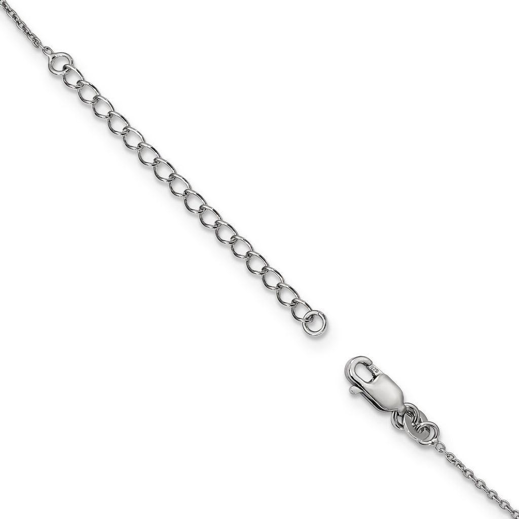 Sophia Jewelers Rose Gold Sterling Silver Pink CZ Necklace, Elegant Women's Pendant
