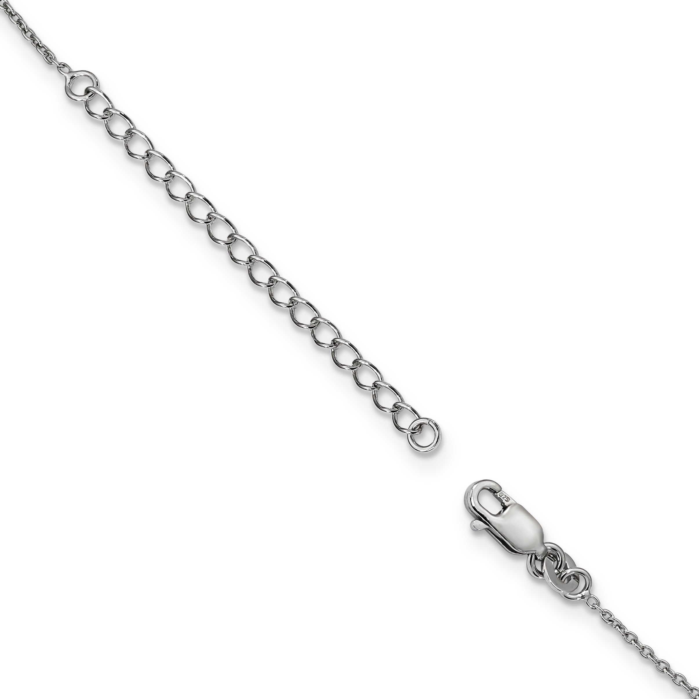 Sophia Jewelers Rose Gold Sterling Silver Pink CZ Necklace, Elegant Women's Pendant