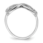 Brilliant Embers Sterling Silver Rhodium-plated 20 Stone Micro PavÃƒÂ¢Ã‚â‚¬Ã‚Å¡ CZ Heart Ring