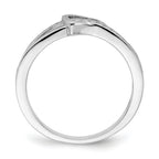 Pavé CZ Heart Ring in Sterling Silver