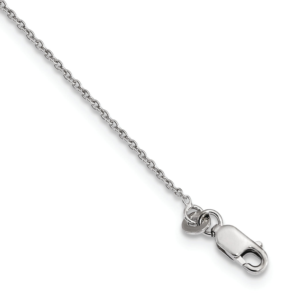 Sterling Silver 925 Pink CZ Awareness Ribbon Necklace with Extender Elegant Gift