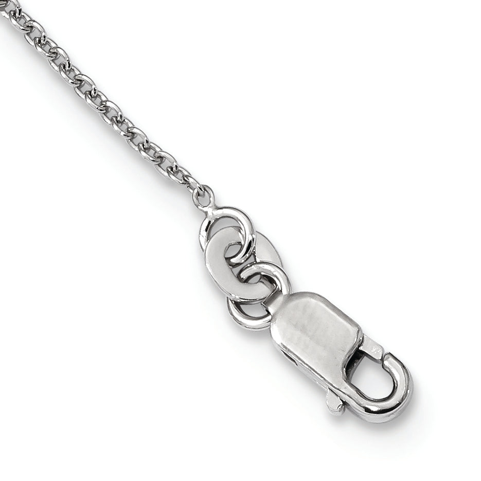 Sophia Jewelers Rose Gold-Plated Sterling Silver Love Necklace with CZ Stones