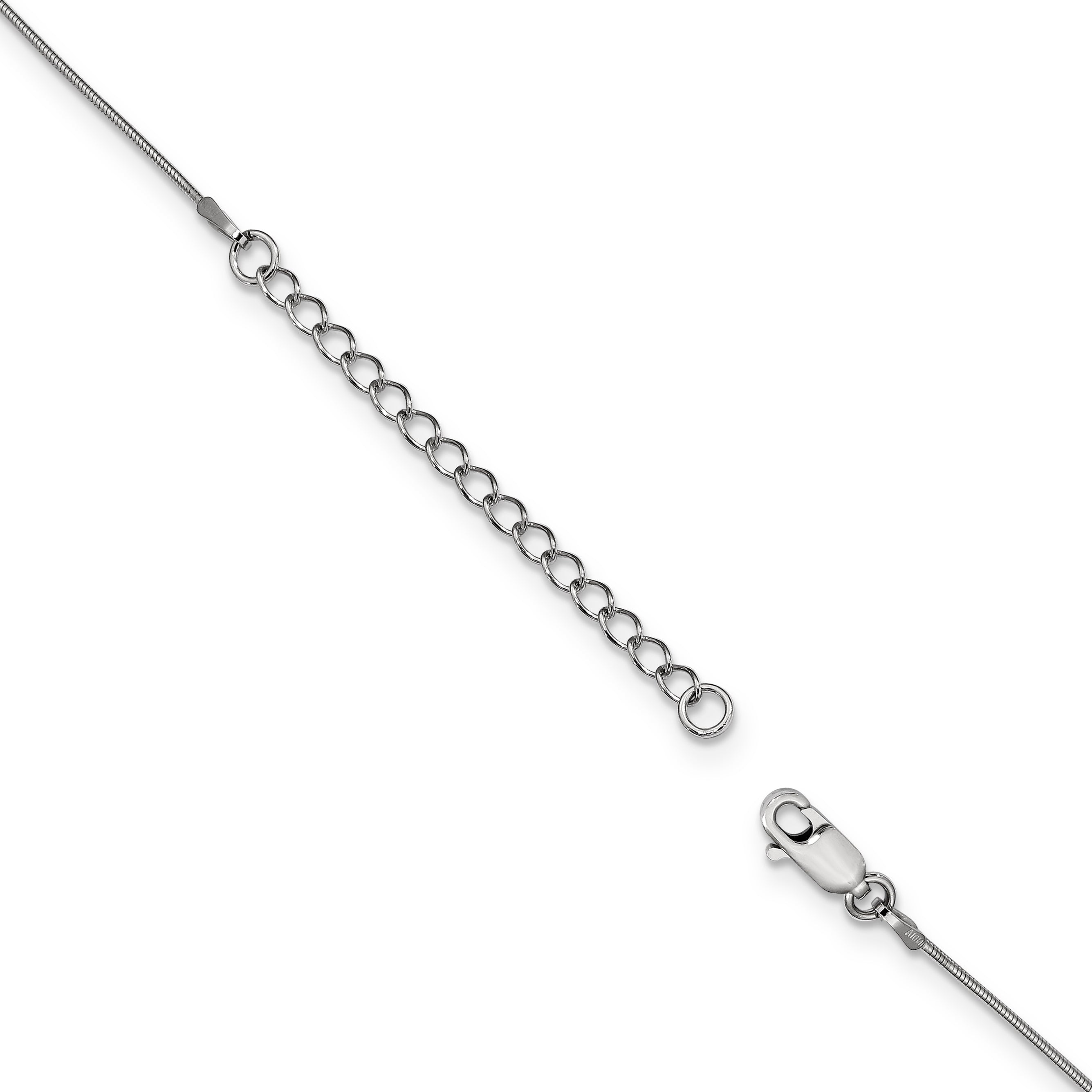 SS Rhodium-Plated CZ Brilliant Embers Fancy Necklace Secondary image