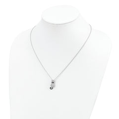 Sophia Jewelers Sterling Silver 80 Stone CZ Cat Necklace with Extender