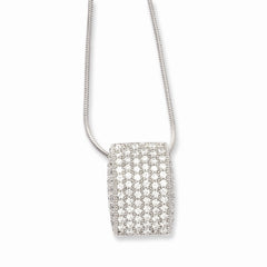 Sterling Silver 925 Necklace with CZ Sparkling Pendant Elegant Design