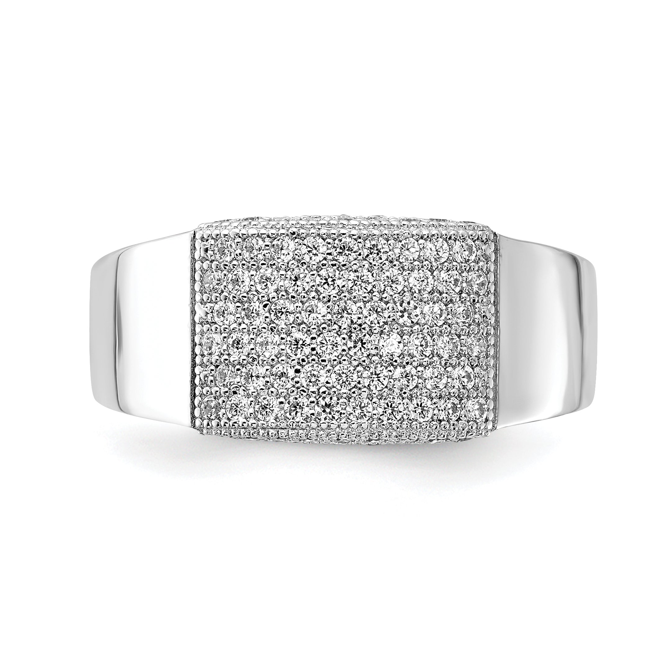Brilliant Embers Sterling Silver Polished CZ Ring