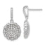 Sterling Silver Brilliant Embers CZ Circle Dangle Post Earrings