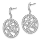 Sophia Jewelers: Sterling Silver CZ Dangle Earrings with Polished Finish
