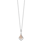 Sophia Jewelers Rose Gold-Plated Sterling Silver PavÃƒÆ’Ã†â€™Ãƒâ€šÃ†â€™ÃƒÆ’Ã¢â‚¬Å¡Ãƒâ€šÃ‚Â© Necklace with CZ Elegance