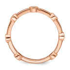 Brilliant Embers Sterling Silver Rose Gold-plated 33 Stone Micro PavÃƒÆ’Ã‚Â¢ÃƒÂ¢Ã‚â€šÃ‚Â¬Ãƒâ€¦Ã‚Â¡ CZ Ring