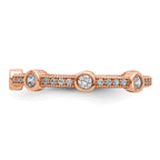 Brilliant Embers Sterling Silver Rose Gold-plated 33 Stone Micro PavÃƒÆ’Ã‚Â¢ÃƒÂ¢Ã‚â€šÃ‚Â¬Ãƒâ€¦Ã‚Â¡ CZ Ring