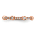 Brilliant Embers Sterling Silver Rose Gold-plated 33 Stone Micro PavÃƒÆ’Ã‚Â¢ÃƒÂ¢Ã‚â€šÃ‚Â¬Ãƒâ€¦Ã‚Â¡ CZ Ring