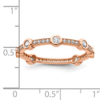 Brilliant Embers Sterling Silver Rose Gold-plated 33 Stone Micro PavÃƒÆ’Ã‚Â¢ÃƒÂ¢Ã‚â€šÃ‚Â¬Ãƒâ€¦Ã‚Â¡ CZ Ring