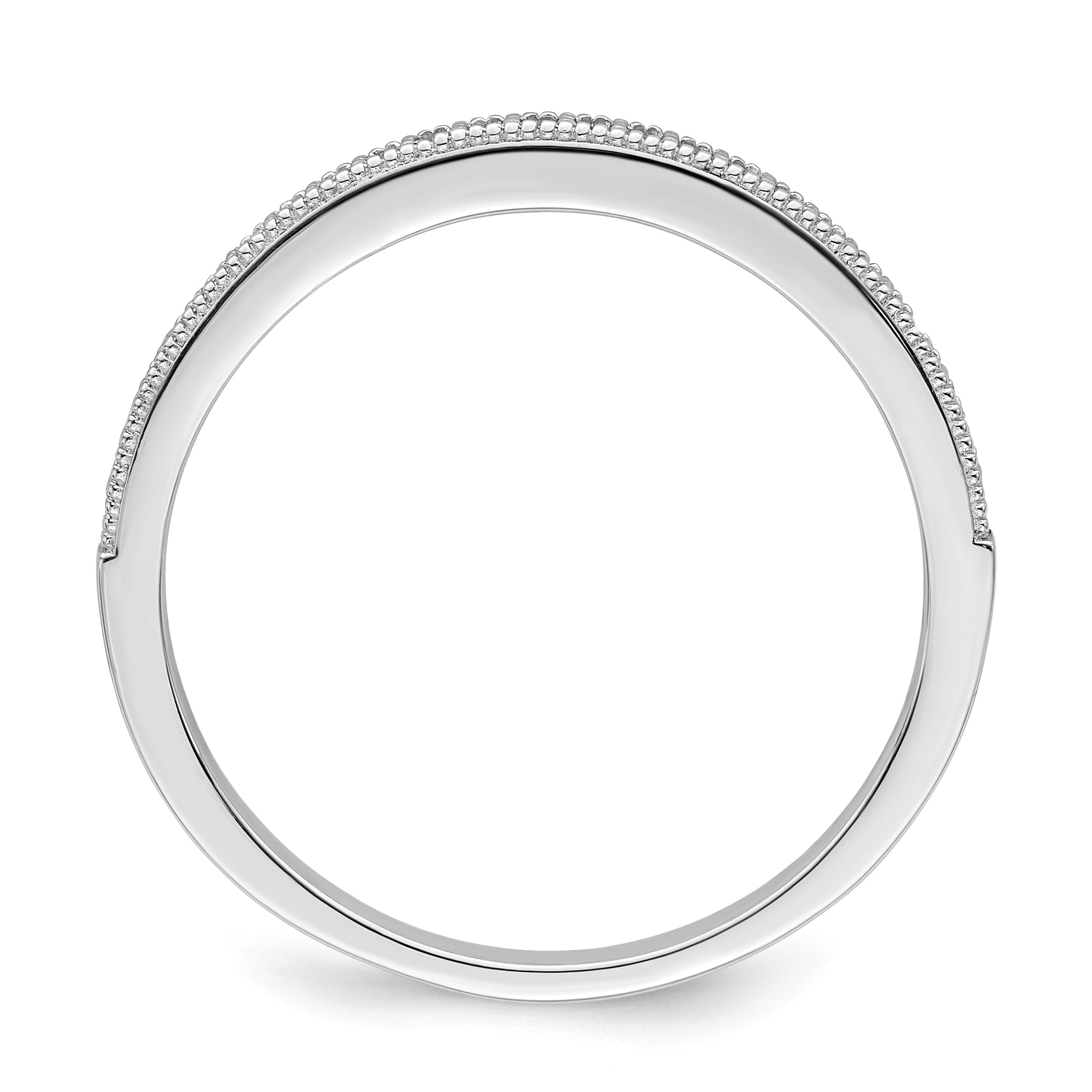 Brilliant Embers Sterling Silver Rhodium-plated 25 Stone Micro Pav‚ CZ Polished Ring - 6