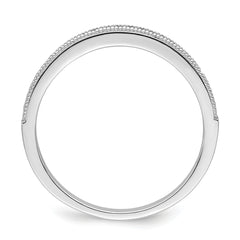 Brilliant Embers Sterling Silver Rhodium-plated 25 Stone Micro Pav‚ CZ Polished Ring - 6