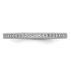 Brilliant Embers Sterling Silver Rhodium-plated 25 Stone Micro PavÃƒÂ¢Ã‚â‚¬Ã‚Å¡ CZ Polished Ring