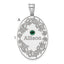 Sterling Silver Rhodium-plated Crystal Family Pendant