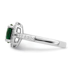 Brilliant Embers Sterling Silver Rhodium-plated 35 Stone White and Green Micro PavÃƒÂ¢Ã‚â‚¬Ã‚Å¡ CZ Ring