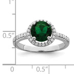 Brilliant Embers Sterling Silver Rhodium-plated 35 Stone White and Green Micro PavÃƒÂ¢Ã‚â‚¬Ã‚Å¡ CZ Ring