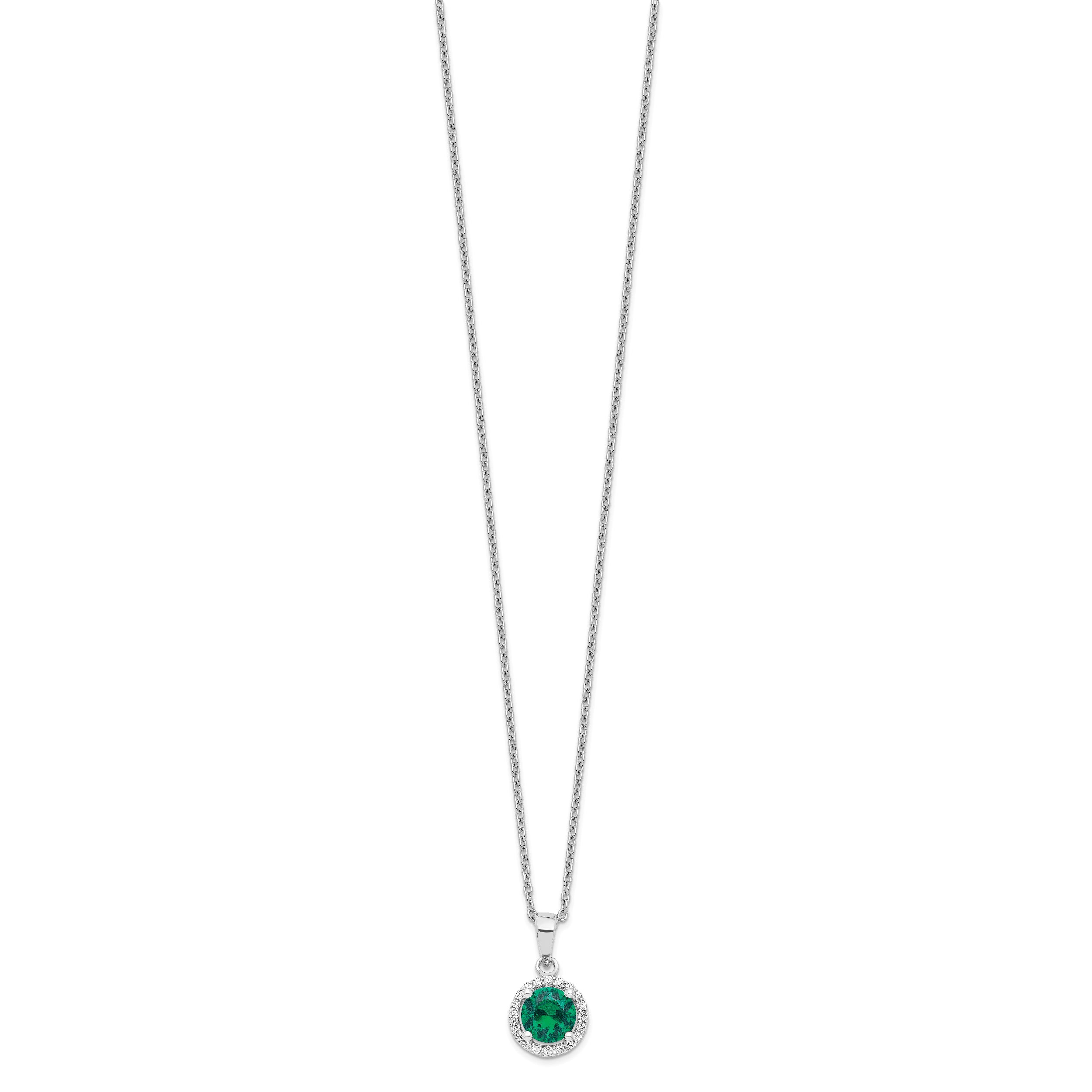 Sophia Jewelers Sterling Silver 20-Stone CZ Necklace with Extender